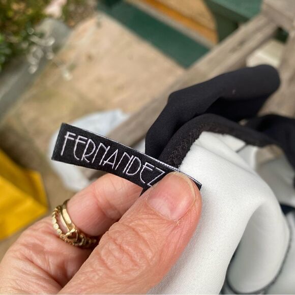 LISA MARIE FERNANDEZ the mira flounce maillot in black bonded bathing suit - Picture 13 of 14